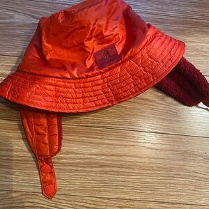 Free people Red Bucket Hat